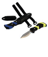 Sharp Tip Stainless Steel Scuba Diving Knife w/ Line Cutter & Serrated Edge