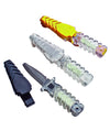 SeaSoft Nite Edge Glow in the Dark Blunt Titanium BC Knife with Double Lock Sheath