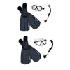 Custom Snorkeling Package, Choose Your Mask, Snorkel, and Fin Set - Black