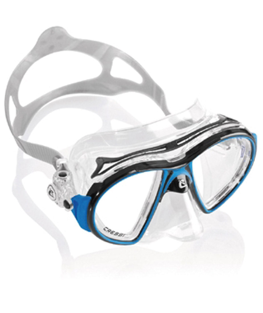 Cressi Air Crystal Silicone Skirt Two Lens Mask for Scuba Diving Snorkeling