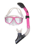 Pink Mask with Dry Snorkel Set/Combo for Scuba Diving and Snorkeling