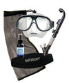 Seasoft ARC Lens Visionaire Tri-Gemini Mask and Snorkel Set with Padded Mask Strap and Antifog