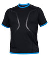 Bare Men's Short Sleeve Black Watershirt Rash Guard with 50+ SPF UV Protection