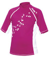 Bare Youth Pink Short Sleeve Sunguard Rash Guard with 50+ SPF UV Protection