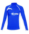 Bare Youth Blue LONG Sleeve Sunguard Rash Guard with 50+ SPF UV Protection