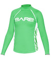 Bare Youth Green LONG Sleeve Sunguard Rash Guard with 50+ SPF UV Protection