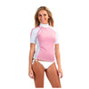 Akona 8 oz Short Sleeve Rash Guard for Scuba Diving Snorkeling CLOSEOUT Pink AKUV098