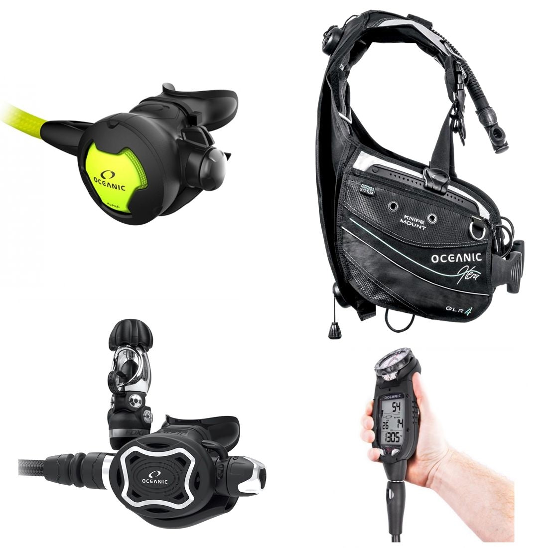 Oceanic Scuba Package Hera BC, Pro Plus 4, Zeo Regulator, Alpha 10 Oct