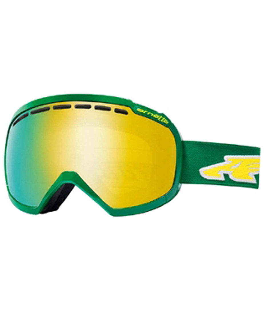 Arnette Skylight Snow Goggles AN5004 Team Green Gold w 24K Iridium Lens