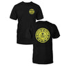 House of Scuba Yellow Octopus Circle Logo Graphic Black Dive T-Shirt