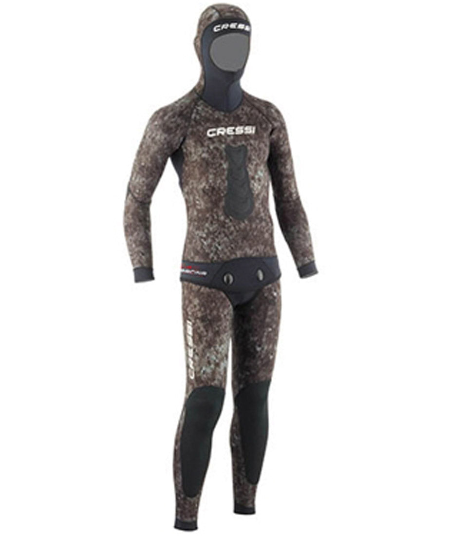 Cressi Tracina 5mm 2-piece Camo Freediving & Spearfishing Open Cell  Neoprene Wetsuits