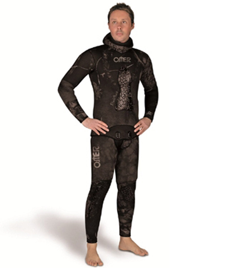 7mm OMER Black Moon Mens Freediving & Spearfishing Camo 2 Piece Wetsuits -  Top and Bottom