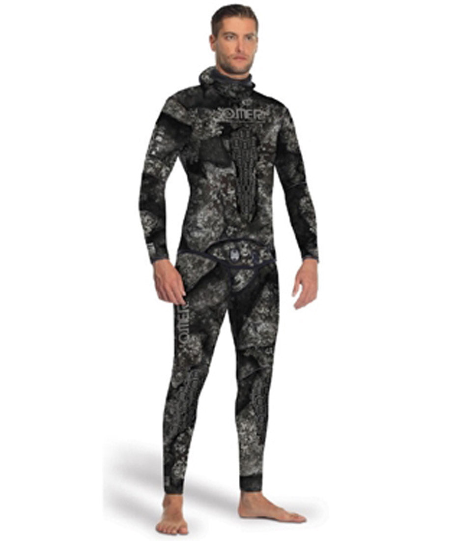 OMER Blackstone 7mm 2-Piece Men's Freediving & Spearfishing Camo Wetsuits -  Top and Bottom
